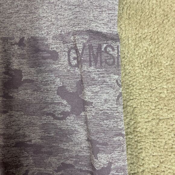 Gymshark Leggings Womens Small Lavender Camo Seamless High-Rise Workout Gym - Picture 4 of 11